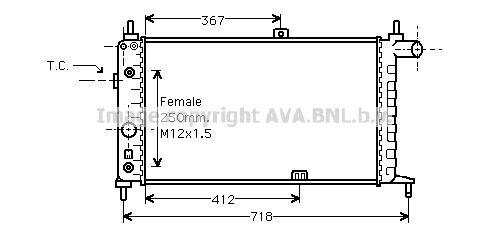 AVA QUALITY COOLING Radiaator,mootorijahutus OL2065